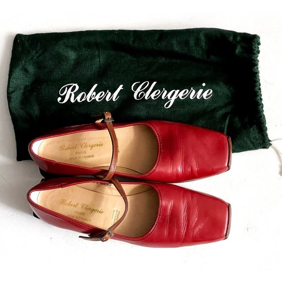 ROBERT CLERGERIE Vintage Square Toe Square Heel Mary Janes - Picture 3 of 14